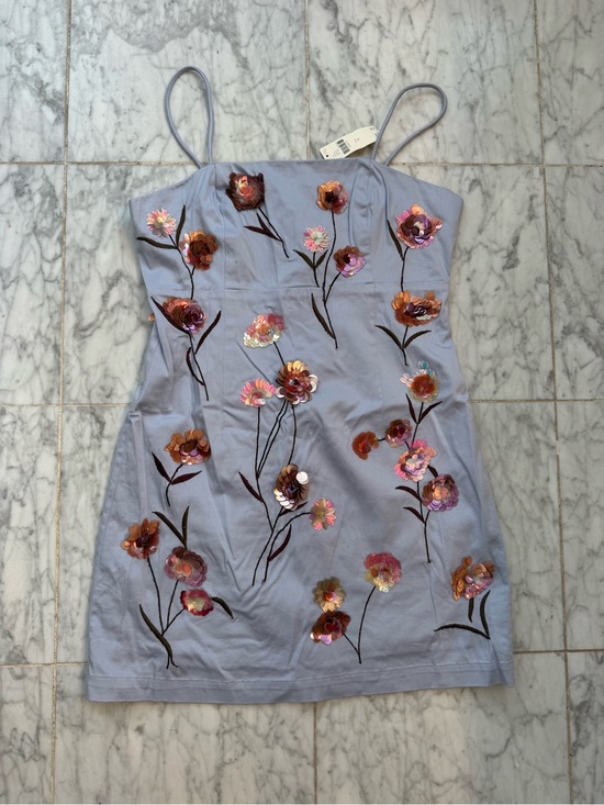 Anthropologie Dresses & Skirts - Anthropologie Light Blue Floral Dress